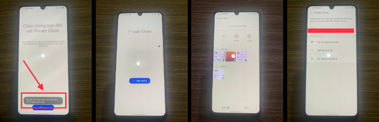 Đúng như tên gọi, tính năng Private Share bảo mật đến mức mình không thể chụp được màn hình điện thoại.