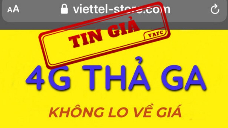 Website giả mạo Viettel rất tinh vi để bán SIM 4G, mọi người cẩn thận