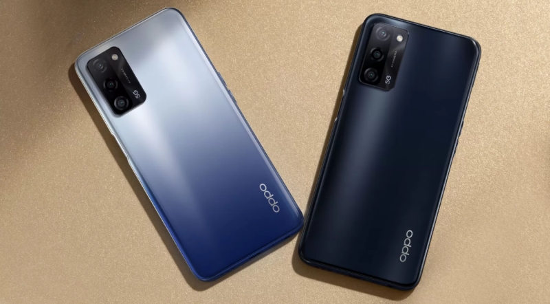 OPPO A53s 5G có hai tùy chọn màu sắc: Crystal Blue và Ink Blue OPPO A53s 5G có hai tùy chọn màu sắc: Crystal Blue và Ink Blue