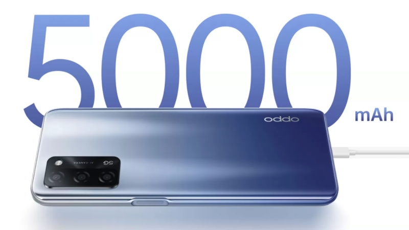 OPPO A53s 5G được tích hợp pin 5.000 mAh OPPO A53s 5G được tích hợp pin 5.000 mAh