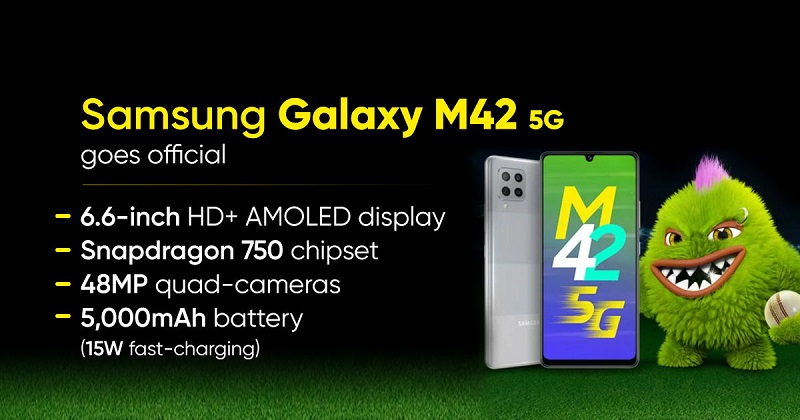 Samsung Galaxy M42 5G ra mắt: Chip Snapdragon 750G, pin 5.000mAh, 4 camera mặt sau và có giá bán từ 6.8 triệu đồng