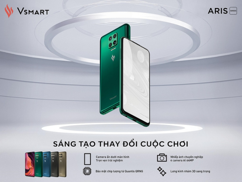 Vsmart Aris/Aris Pro được trang bị con chip Bảo mật lượng tử Quantum QRNG IDQ250C2 từ ID Quantique (Thụy Sĩ). (Nguồn: Vsmart).