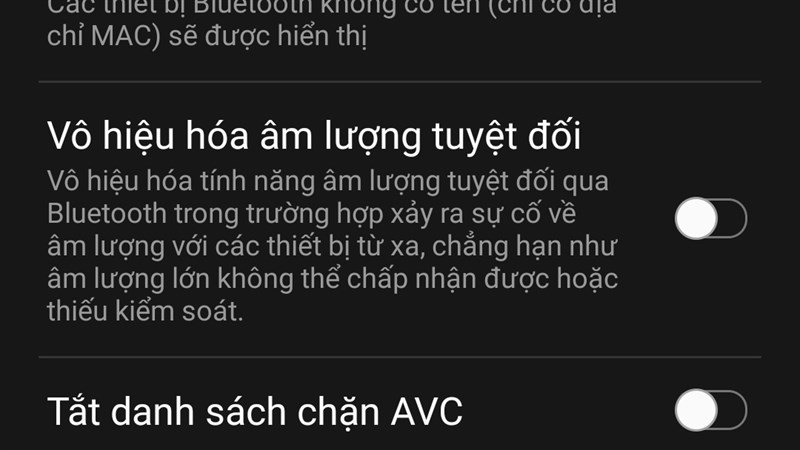 Tùy chọn nhà phát triển Samsung Tùy chọn nhà phát triển Samsung