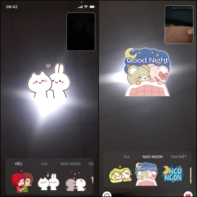 Gửi sticker trong khi gọi video để cuộc gọi thú vị hơn Gửi sticker trong khi gọi video để cuộc gọi thú vị hơn