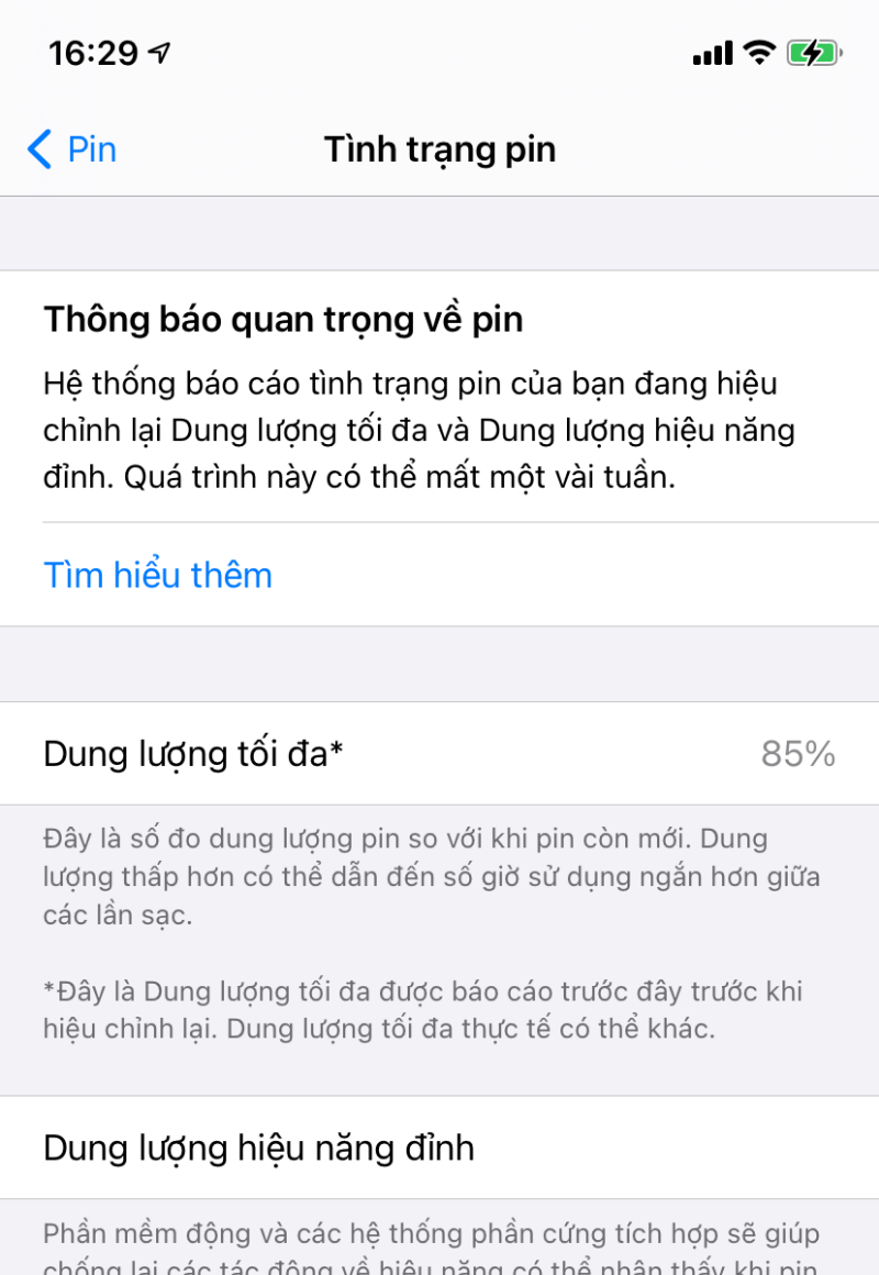 Đây là tình trạng pin trên iPhone 11 của mình trước khi cập nhật iOS 14.5.1