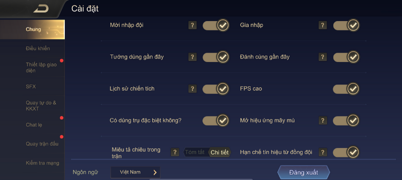 Thiết lập đồ họa trong Liên Quân Mobile... Thiết lập đồ họa trong Liên Quân Mobile...