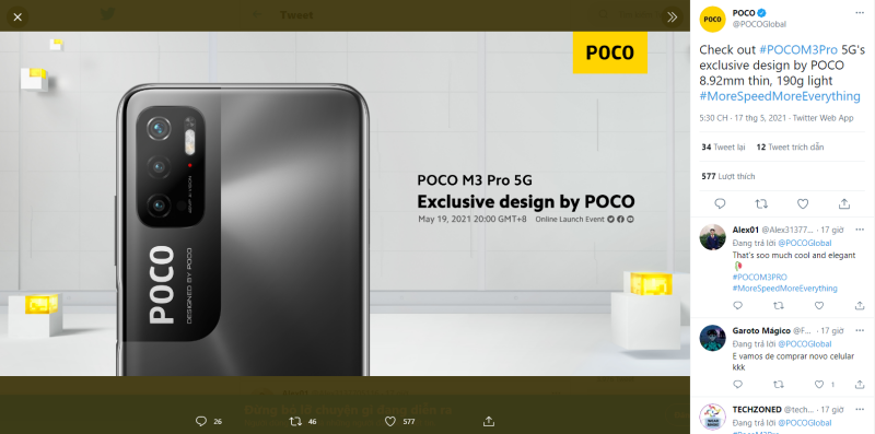 POCO khoe diện mạo chính thức của POCO M3 Pro, nhìn thật cá tính với cụm camera và logo lớn chung dãy phía sau POCO khoe diện mạo chính thức của POCO M3 Pro, nhìn thật cá tính với cụm camera và logo lớn chung dãy phía sau