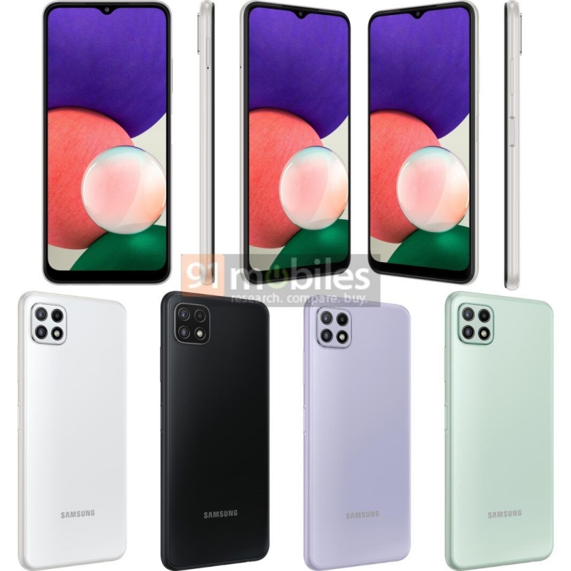 Ảnh render Galaxy A22 5G Ảnh render Galaxy A22 5G
