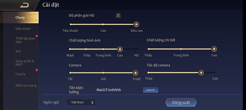 Cấu hình tựa game Liên Quân Mobile