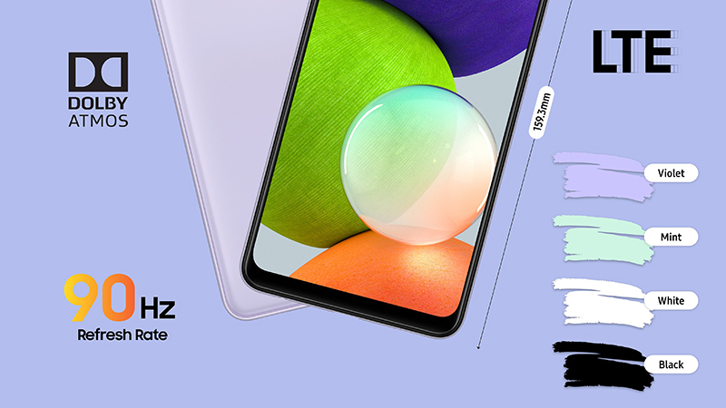 Samsung Galaxy A22 có màn hình 90 Hz mượt mà Samsung Galaxy A22 có màn hình 90 Hz mượt mà