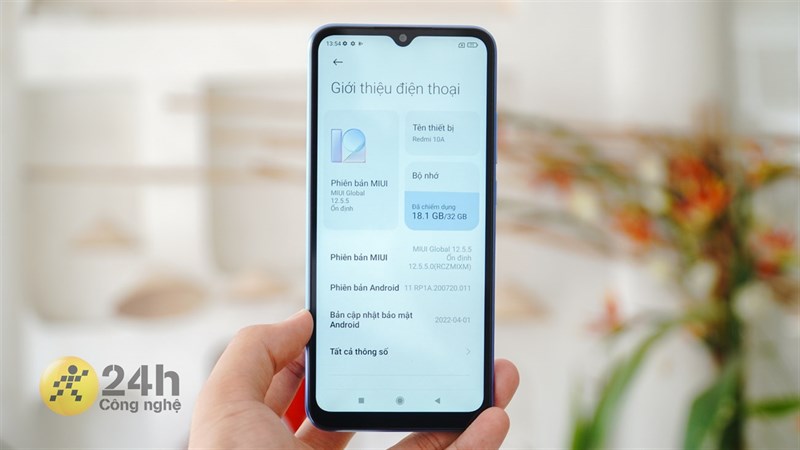 Redmi 10A có cấu hình đủ dùng khi được trang bị chip MediaTek Helio G25. 