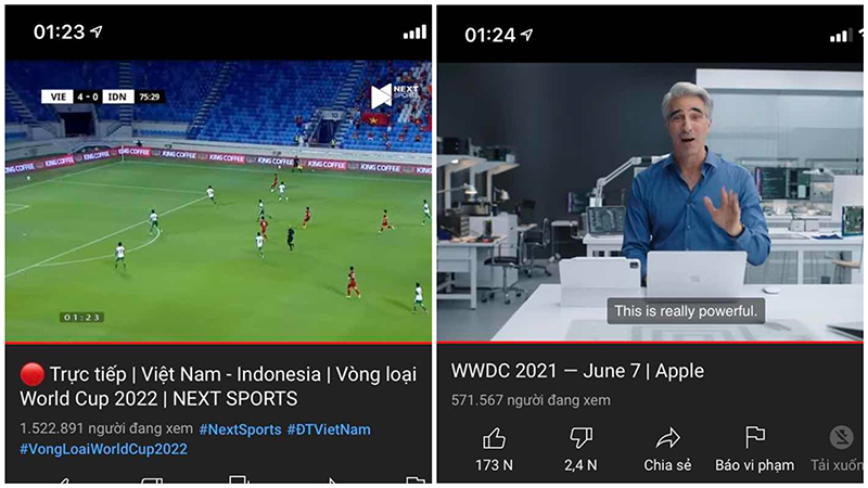 Trận đấu giữa tuyển Việt Nam và Indonesia có lượt xem áp đảo WWDC 2021