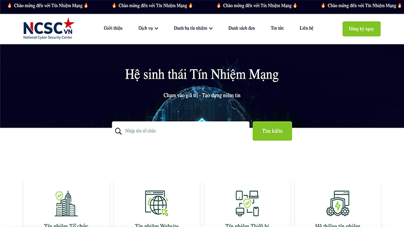 Trang web tinnhiemmang.vn Trang web tinnhiemmang.vn