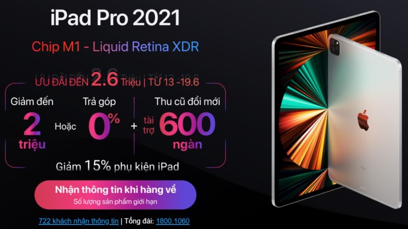 Đây là những lý do nên sở hữu iPad Pro 2021: Siêu phẩm chip M1, màn hình Mini LED, kết nối 5G và nhiều hơn thế nữa Đây là những lý do nên sở hữu iPad Pro 2021: Siêu phẩm chip M1, màn hình Mini LED, kết nối 5G và nhiều hơn thế nữa