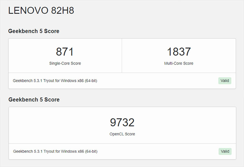 Đo CPU và hiệu năng của Lenovo IdeaPad 3 i5 Gen 11 bằng Geekbench 5 Đo CPU và hiệu năng của Lenovo IdeaPad 3 i5 Gen 11 bằng Geekbench 5