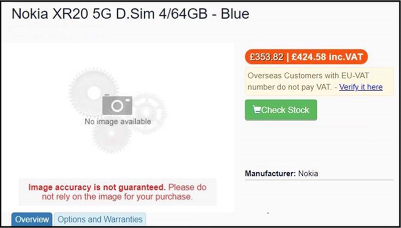 Giá bán của Nokia XR20 bị rò rỉ bởi một nhà bán lẻ ở Anh Giá bán của Nokia XR20 bị rò rỉ bởi một nhà bán lẻ ở Anh