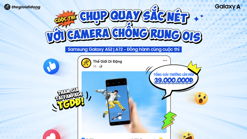 CHỤP QUAY SẮC NÉT VỚI CAMERA CHỐNG RUNG OIS