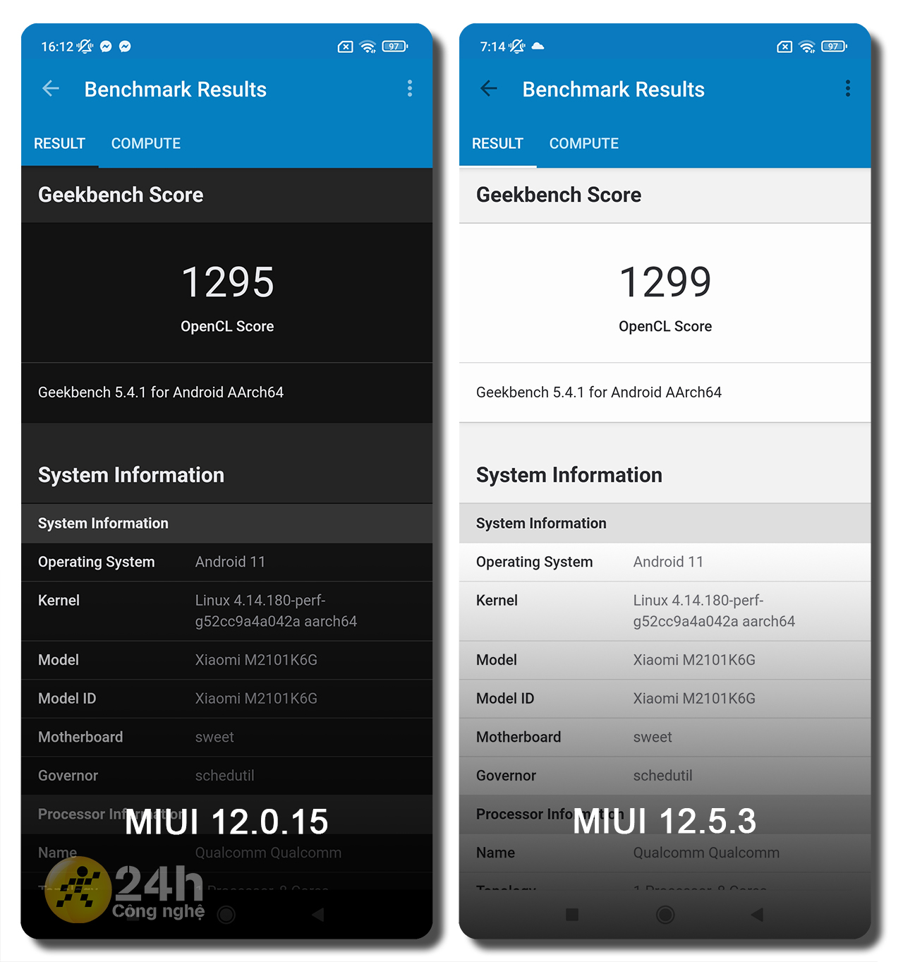 Geekbench MIUI 12.5.3