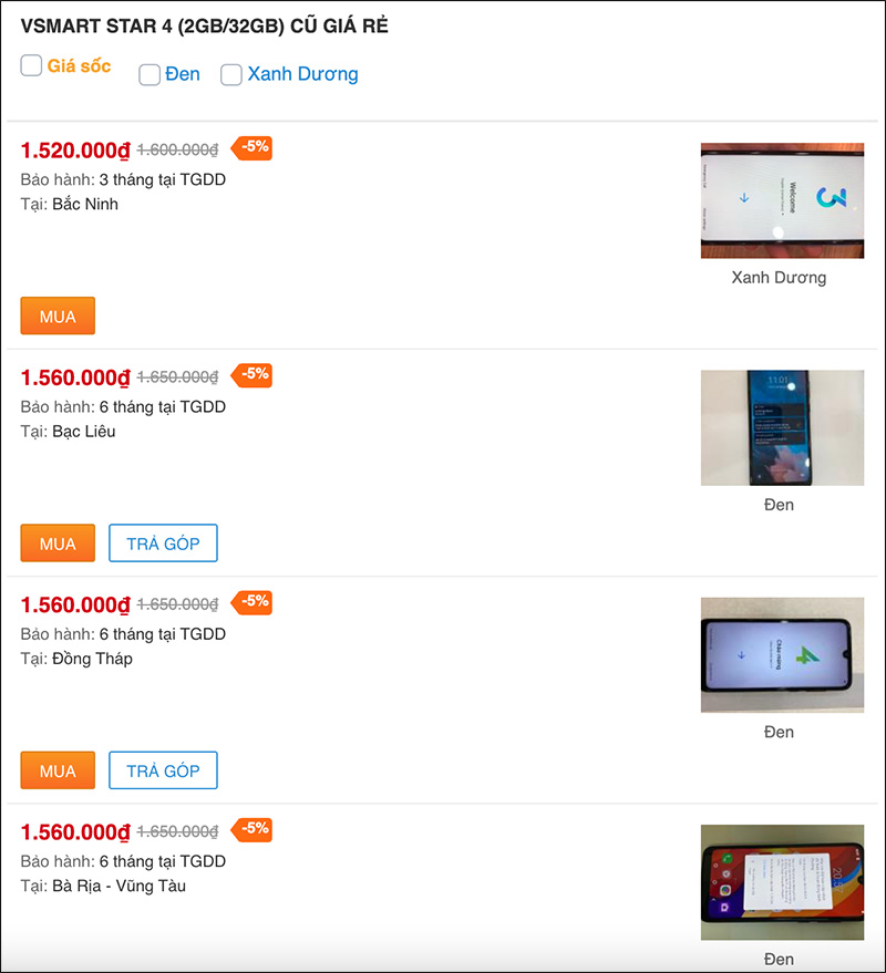 Săn deal Ngon - Bổ - Rẻ với điện thoại Vsmart cũ giá rẻ từ 1.43 triệu Săn deal Ngon - Bổ - Rẻ với điện thoại Vsmart cũ giá rẻ từ 1.43 triệu