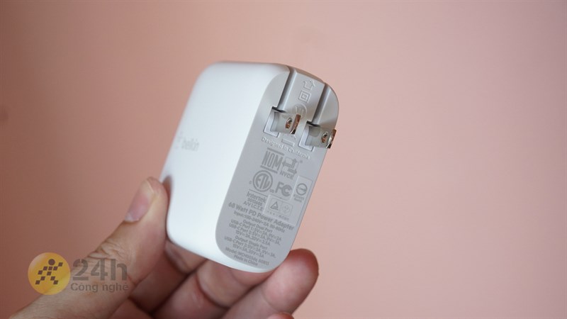 Adapter sạc 2 cổng Type C PD 50W GaN Belkin WCH003. Adapter sạc 2 cổng Type C PD 50W GaN Belkin WCH003.