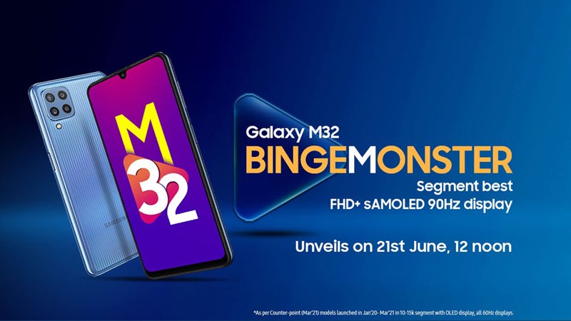 Samsung Galaxy M32 ấn định ngày ra mắt trên Amazon Samsung Galaxy M32 ấn định ngày ra mắt trên Amazon