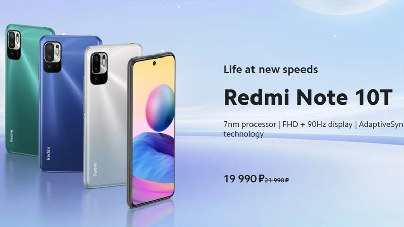 Redmi Note 10T ra mắt