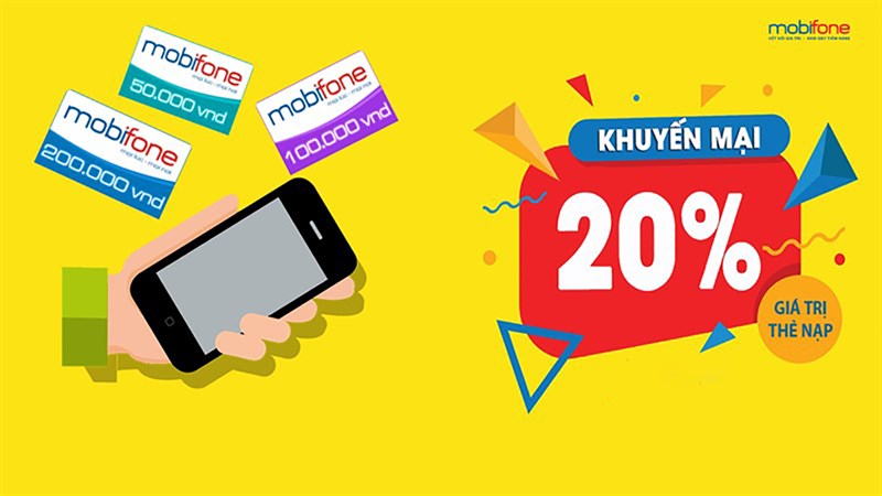 Duy nhất hôm nay: Mobifone tặng thêm 20% giá trị thẻ cào khi nạp