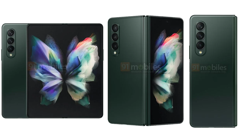 Galaxy Z Fold 3 lộ diện 3 màu sắc chính thức