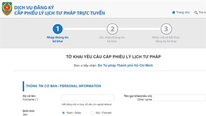Cách cấp phiếu lý lịch tư pháp trực tuyến-5 Cách cấp phiếu lý lịch tư pháp trực tuyến-5