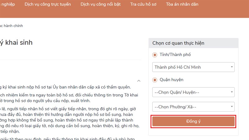 Cách cấp giấy khai sinh trực tuyến-4 Cách cấp giấy khai sinh trực tuyến-4