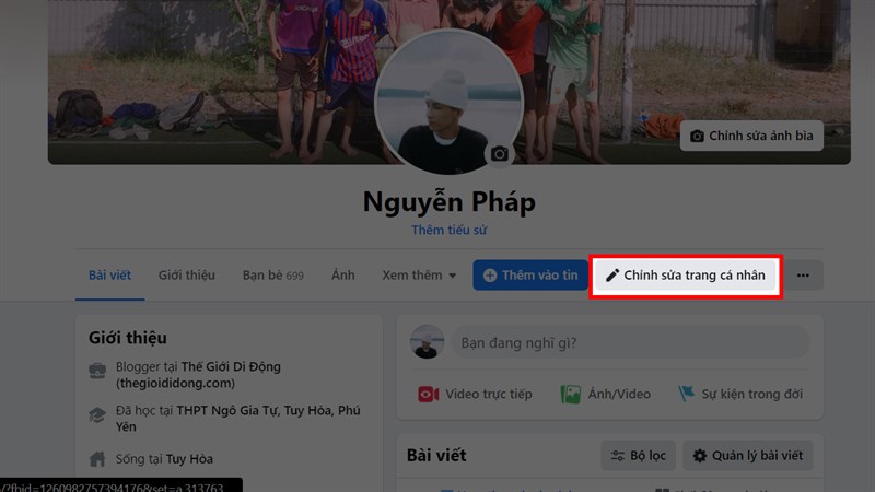 Cách ẩn thông tin trên Facebook bằng máy tính