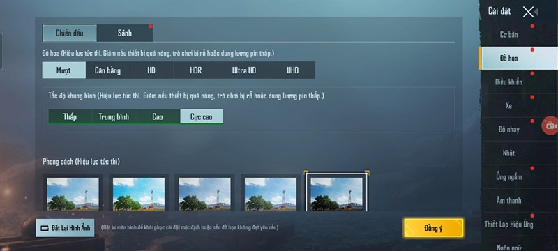 Setting PUBG trên Realme C25s Setting PUBG trên Realme C25s