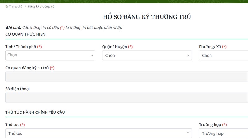 Cách đăng ký thường trú tạm trú online-4 Cách đăng ký thường trú tạm trú online-4