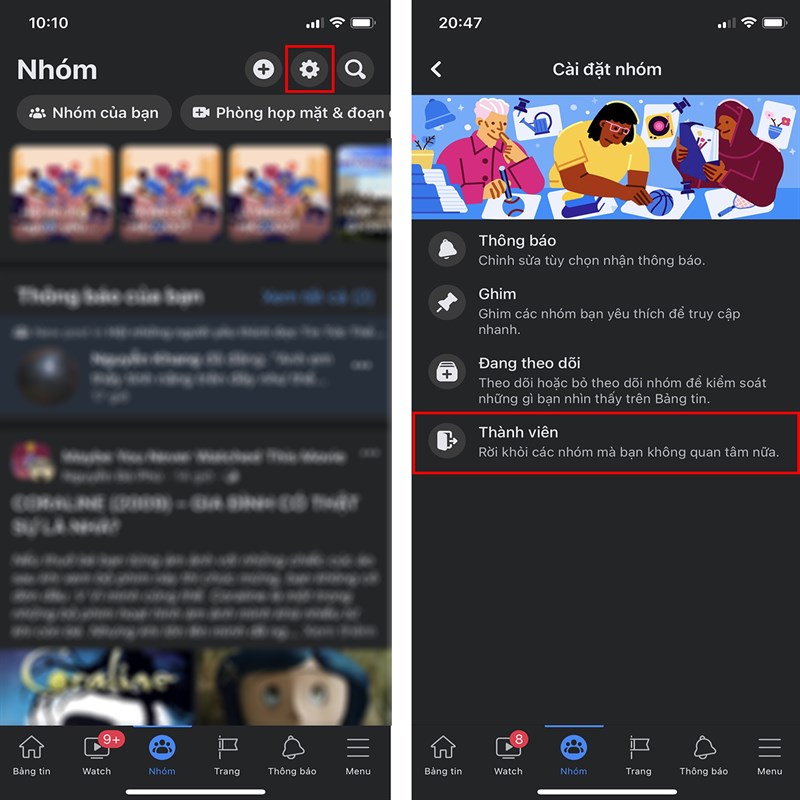 Cách rời nhóm trên Facebook iPhone-2 Cách rời nhóm trên Facebook iPhone-2