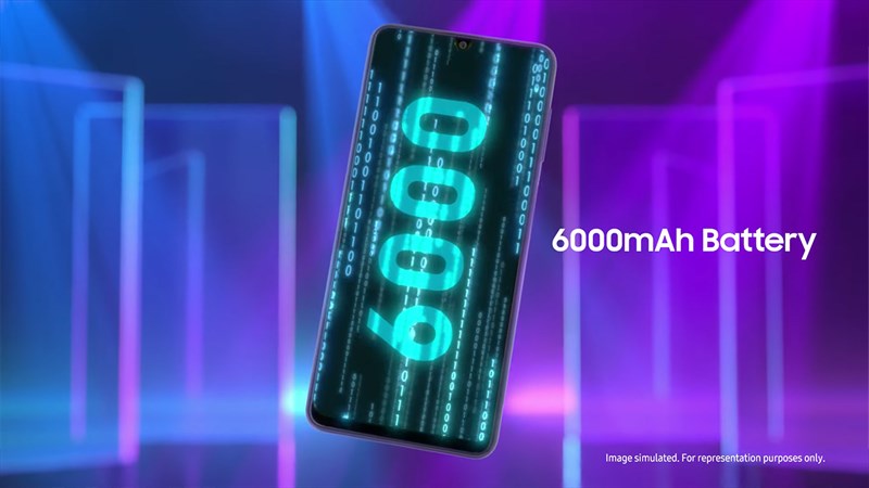 Samsung Galaxy F22 được trang bị viên pin 6.000 mAh