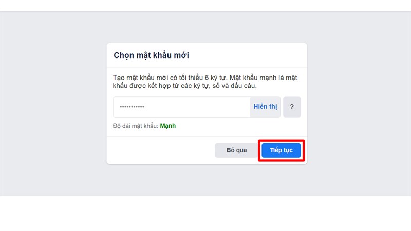 Quên mật khẩu Facebook