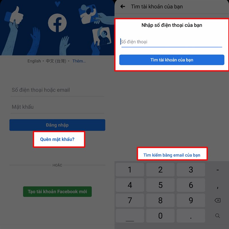 Quên mật khẩu Facebook