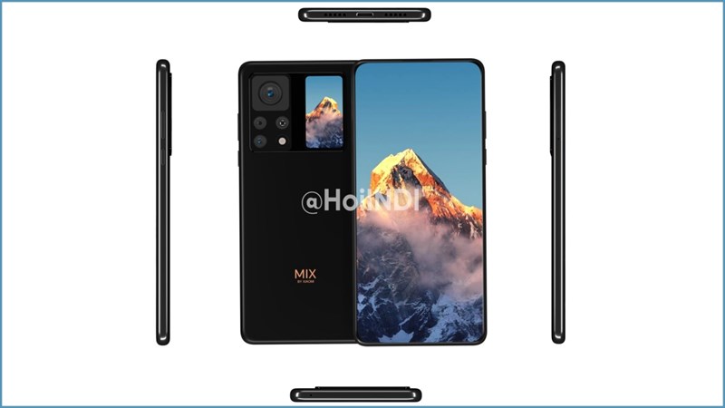 Ảnh render tổng quan thiết kế của Xiaomi Mi MIX 4