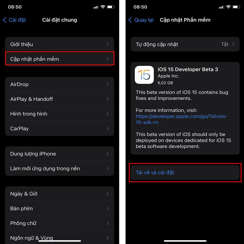 Cách tải iOS 15 Beta 3-4
