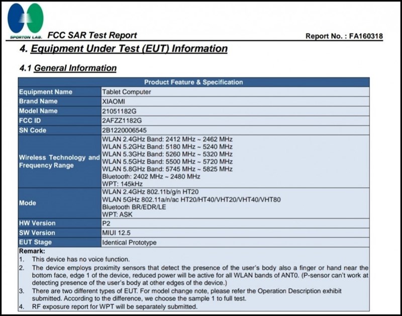 Với việc đạt chứng nhận FCC, ngày Xiaomi Mi Pad 5 (21051182G) ra mắt không còn xa