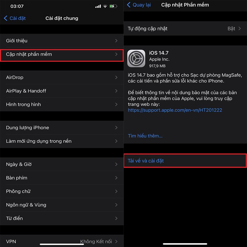 Cách cập nhật iOS 14.7 chính thức