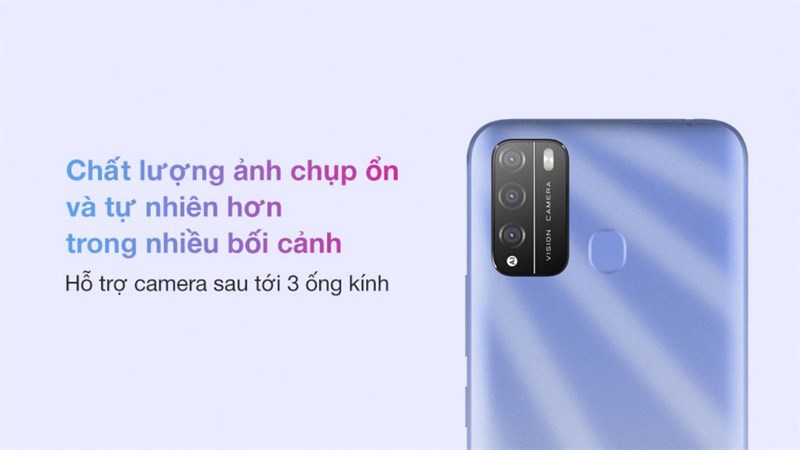 Có mức giá rẻ nhưng Itel L6502 lại sở hữu tới ba camera sau.