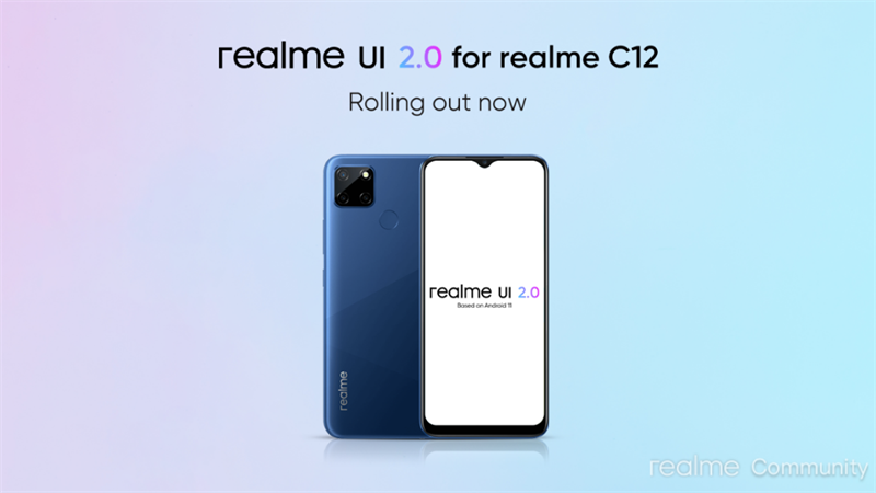 Realme C12 được cập nhật Android 11 với giao diện Realme UI 2.0