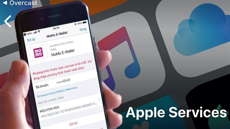 Thanh toán Apple Service trên Momo Thanh toán Apple Service trên Momo