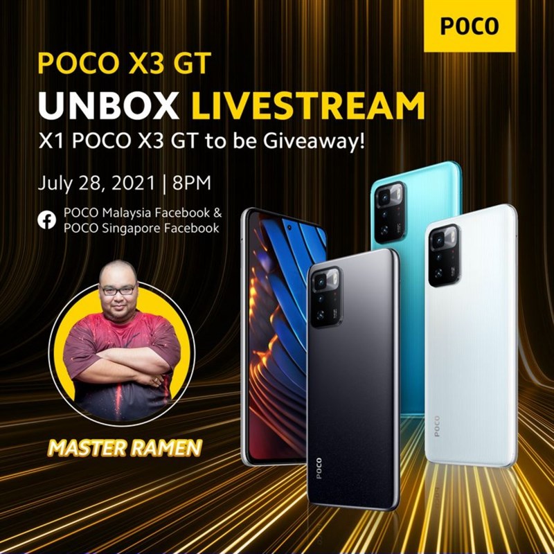 POCO X3 GT được xác nhận thiết kế và các phiên bản màu sắc