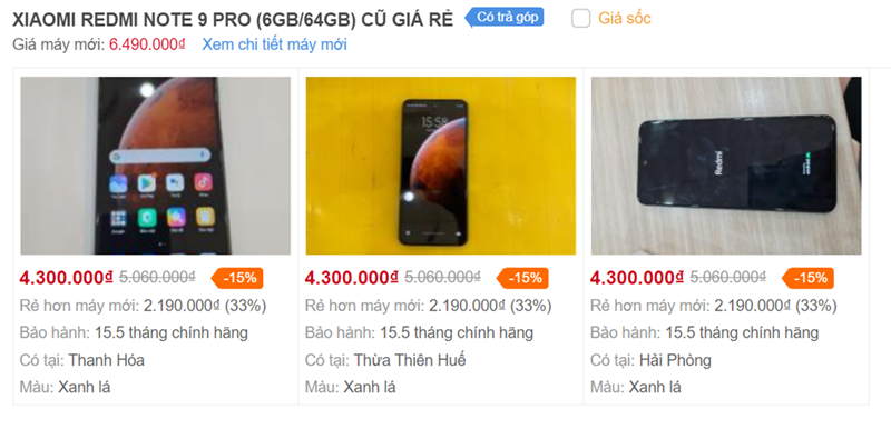 Xiaomi Redmi 9 Pro cũ