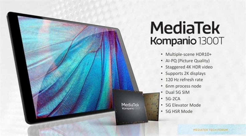 MediaTek ra mắt vi xử lý 6nm Kompanio 1300T: Hỗ trợ 5G, camera lên tới 108MP, tăng cường trải nghiệm chơi game…