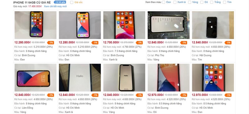 iPhone 11 64GB cũ giảm giá iPhone 11 64GB cũ giảm giá