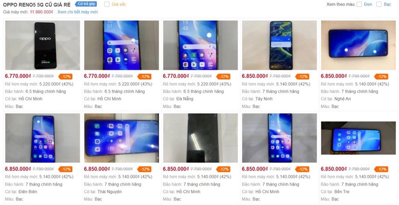 OPPO RENO5 5G CŨ OPPO RENO5 5G CŨ