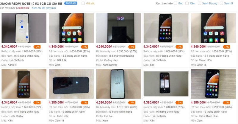 XIAOMI REDMI NOTE 10 5G CŨ XIAOMI REDMI NOTE 10 5G CŨ